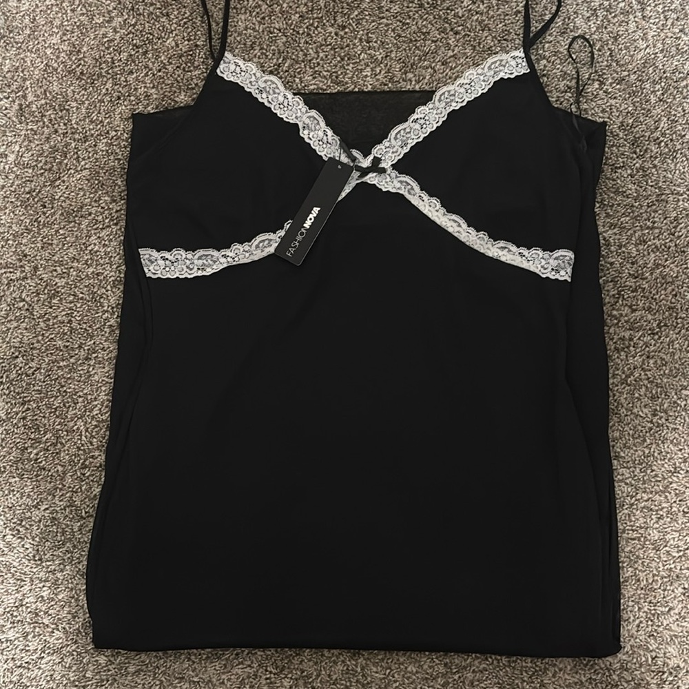 Fashion Nova Double Lined Mesh Midi Dress